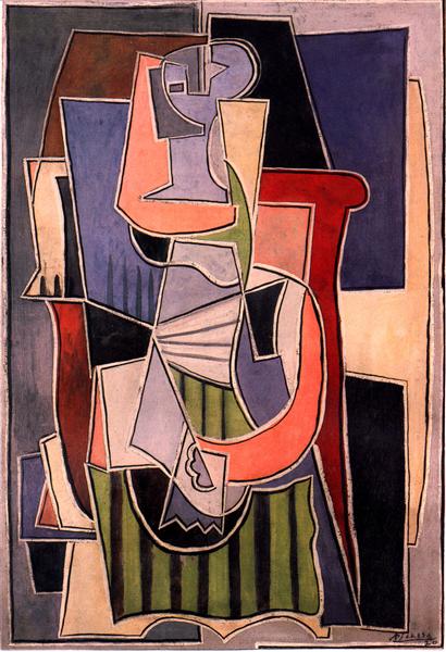 Woman Sitting In An Armchair Femme Assise Dans Un Fateuil